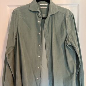 Suitsupply mint green corduroy shirt